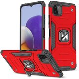 Wozinsky Armored ovitek + magnetno držalo za Samsung Galaxy A22 4G Ring Armor rdeč, (21899887) | Shoptok.si
