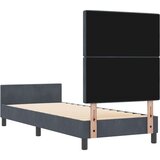 vidaXL Postelja Temno Siva 80x200 cm Žamet | Shoptok.si