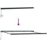 Nadstrešnica Antracit 5 x 3 m Metal | shoptok.hr
