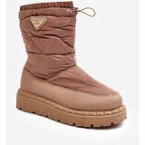 Kesi Women's snow boots with thick soles, dark beige Luretto Cene