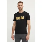 Guess Bombažna kratka majica moška, črna barva, M4YI15 I3Z14
