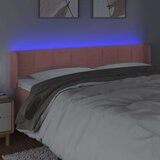  LED posteljno vzglavje roza 183x16x78/88 cm žamet, (20953795) | Shoptok.si