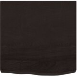  Zidna polica tamnosmeđa 60x60x(2-6) cm od obrađene hrastovine | shoptok.hr