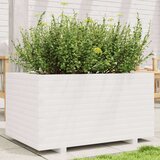 vidaXL Vrtna sadilica bijela 90x60x49,5 cm od masivne borovine | shoptok.hr