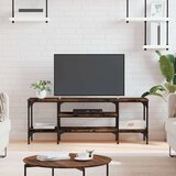 vidaXL TV omarica dimljeni hrast 121x35x45 cm inženirski les in železo | Shoptok.si