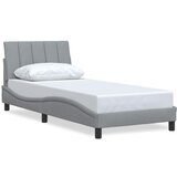 Maison Chic Posteljni okvir - Enojna postelja - Postelja za odrasle brez vzmetnice svetlo siv 90x190 cm blago-J7555, (21771000) | Shoptok.si