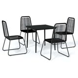  9-dijelni vrtni blagovaonski set crni | shoptok.hr