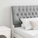 vidaXL Tapecirani uzglavlje Svijetlo siva 200 cm Čvrsto borovo drvo | shoptok.hr