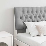 vidaXL tapecirano vzglavje svetlo siva 200 cm masivno borovo les | Shoptok.si
