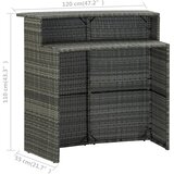  5-dijelni vrtni barski set s jastucima sivi | Eponuda.com