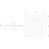 Copen Ruža tuša S/S hromirana 300x300 6mm debljine (C-05-5308) | ePonuda.com