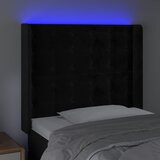  LED uzglavlje crno 103x16x118/128 cm baršunasto | Eponuda.ba