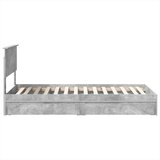  Krevet s od storage Betonski sivi 75 x 190 cm Konstruirano drvo | shoptok.hr