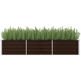 vidaXL Povi&scaron;ena vrtna gredica smeđa 240 x 80 x 45 cm pocinčani čelik cijene