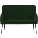  Klupa tamnozelena 110 x 76 x 80 cm baršunasta - Tamnozelena | shoptok.hr