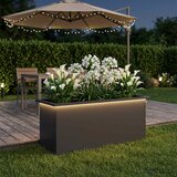  Vrtna posuda za sadnju s LED svjetlom Crna 40 x 100 x 40 cm Slike