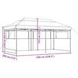  Zložljivi pop-up šotor za zabave 3 stranice bež | Shoptok.si