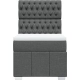  Krevet s oprugama i madracem tamnosivi 90 x 190 cm od tkanine | shoptok.hr