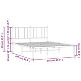 Metalni okvir za krevet s uzglavljem crni 150x200 cm | shoptok.hr