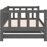  Izvlečna dnevna postelja siva 2x(90x190) cm trdna borovina, (21073734) | Shoptok.si