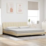  Okvir za krevet bez madraca Hanko krem 200x200 cm od tkanine | shoptok.hr