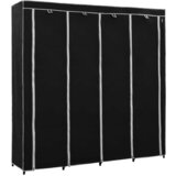 Furnova Garderobna omara s 4 predelki črna 175x45x170 cm, (21930392) | Shoptok.si