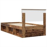  Okvir za krevet Staro drvo 100 x 200 cm Konstruirano drvo | shoptok.hr