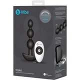 b-Vibe vibracijski analni čep triplet, crni | shoptok.hr