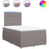 vidaXL Box spring postelja z vzmetnico taupe 120x190 cm blago, (21310448) | Shoptok.si