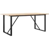  Blagovaonski stol O-oblika 180x90x75,5 cm od borovine i čelik | shoptok.hr