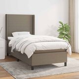  Krevet s oprugama i madracem smeđesivi 90x200 cm od tkanine | shoptok.hr