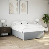 Okvir za krevet bez madraca svjetlosivi 140 x 190 cm od tkanine | shoptok.hr