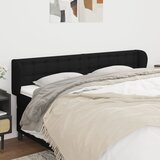  Uzglavlje s ušima crno 163x23x78/88 cm od tkanine | shoptok.hr
