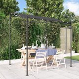 Nadstrešnica antracit 2 x 2,3 m 180 g/m² od tkanine i čelika | shoptok.hr