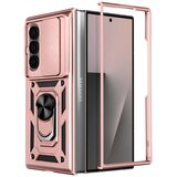 AVIZAR Ohišje za Samsung Galaxy Z Fold 7 z držalom za prstan in pokrovom kamere, Roza, (5000015216) | Shoptok.si