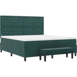  Postelja z vzmetnico Temno zelena 180 x 200 cm Žamet - - Zelena - 91.52 - 180 x 200 cm - | Shoptok.si