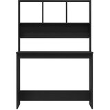  Radni stol s policama Crni hrast 102x45x148 cm Konstruirano drvo | Shoptok.si