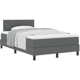 vidaXL Box Spring Krevet s Madracem Tamno Siva 120x200 cm Tkanina Cijene