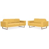  2-dijelni set sofa od tkanine žuti | Eponuda.ba