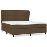  Box spring postelja z vzmetnico temno rjava 160x200 cm blago, (20901575) | Shoptok.si