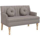  Klupa s jastucima smeđesiva 113 x 64,5 x 75,5 cm od tkanine | shoptok.hr
