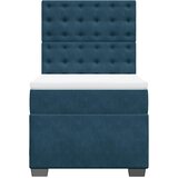 Box spring krevet s madracem plavi 90x190 cm baršunasti | shoptok.hr