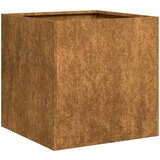 Maison Chic Cvetlični Lonec - Cvetlično korito Rusty 40x40x40 cm Vremensko odporno jeklo, (21789146) | Shoptok.si