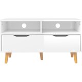 TV ormarić visoki sjaj bijeli 90x40x48,5 cm konstruirano drvo | shoptok.hr