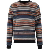 Iriedaily Sweater majica 'Vintachi' morsko plava / bež siva / narančasta