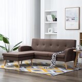 vidaXL Kavč L oblike z oblogo iz blaga 186x136x79 cm rjav | Shoptok.si