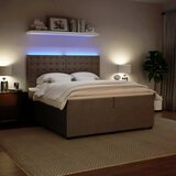  s oprugama i madracem svjetlosivi 200x200 cm baršunasti | shoptok.hr
