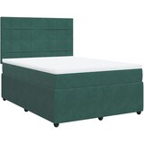 vidaXL Krevet s oprugama i madracem tamnozeleni 140x190 cm baršunasti | shoptok.hr