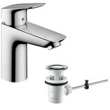 Hansgrohe Logis 100 Chrome baterija (slavina) za umivaonik sa odlivnim ventilom sifona pop-up 71100000 | ePonuda.com