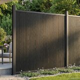 PANEL ograde WPC i aluminij Crna | Shoptok.si